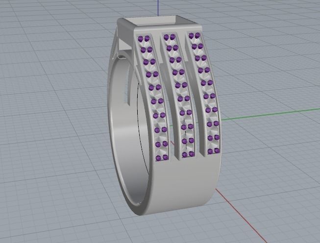 Man ring N012446 3D print model_3