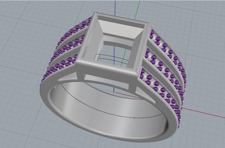 Man ring N012446 3D print model_2