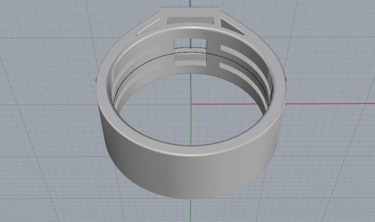 Man ring N012446 3D print model_4