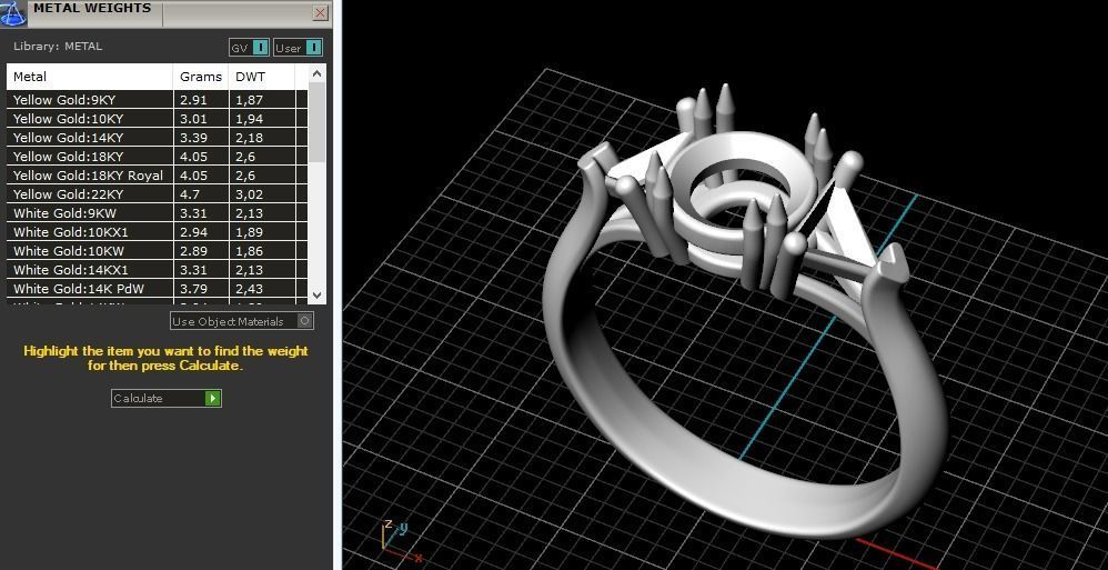 Ring N012440 3D print model_8
