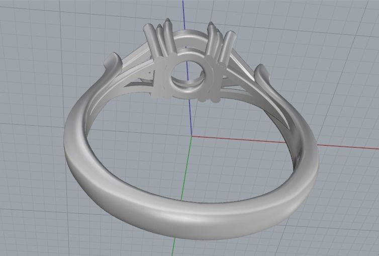 Ring N012440 3D print model_4