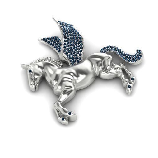 Horse with wings N012438 3D print model_1