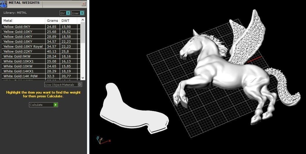 Horse with wings N012438 3D print model_7