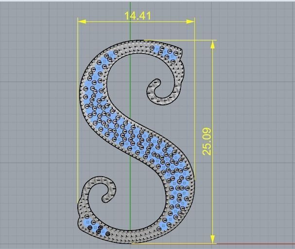 Letter S N012437 3D print model_5