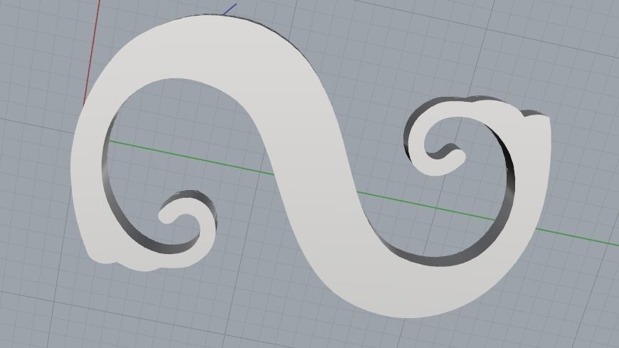 Letter S N012437 3D print model_4