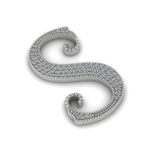 Letter S N012437 3D print model_1