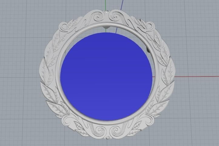 Pendant with patterns N012435 3D print model_3