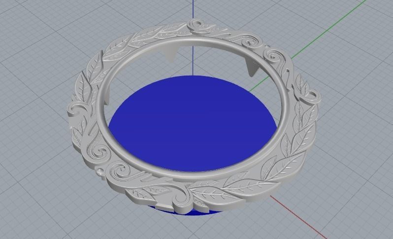 Pendant with patterns N012435 3D print model_2