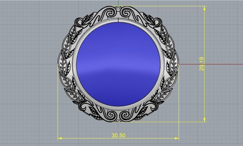 Pendant with patterns N012435 3D print model_6