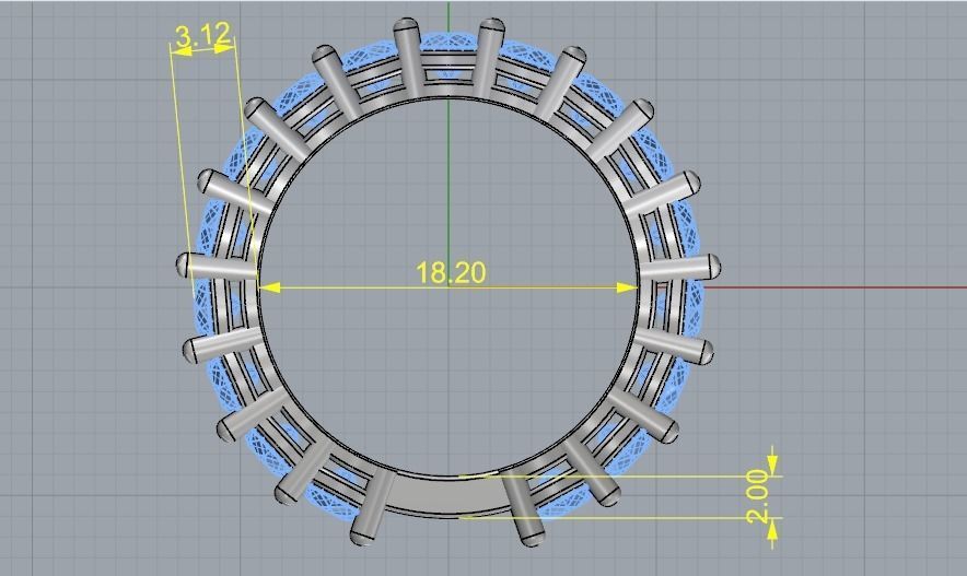 Ring N011045 3D print model_5