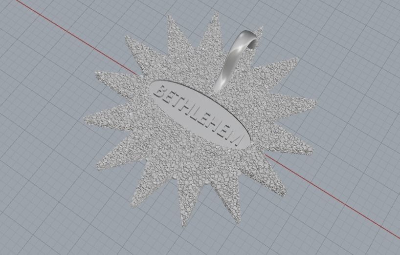 Pendant sun with icon N011036 3D print model_3