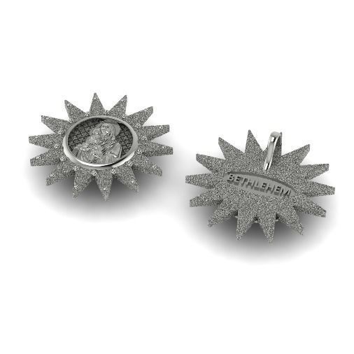 Pendant sun with icon N011036 3D print model_1