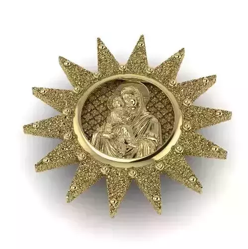 Pendant sun with icon N011036
