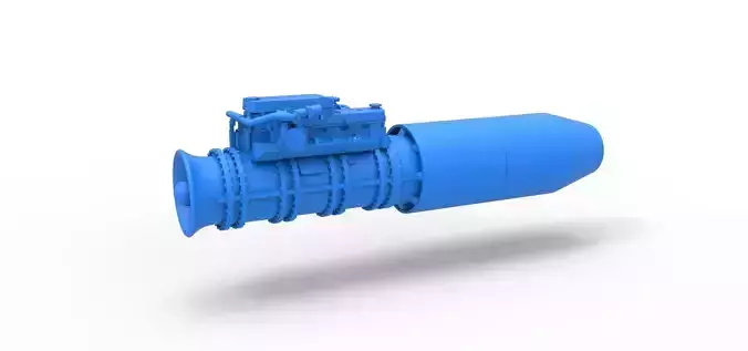 Jet engine 8 Scale 1 to 25 3D print model