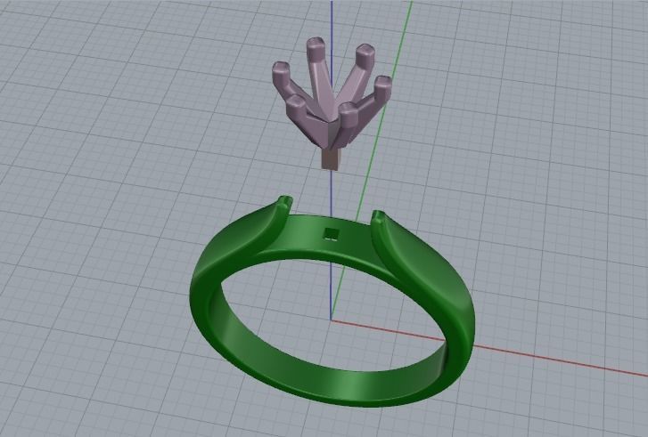 Soliter ring N012521 3D print model_2