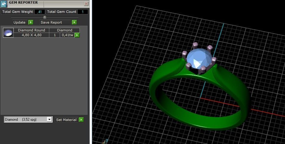 Soliter ring N012521 3D print model_9