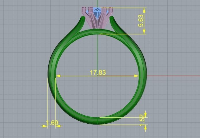 Soliter ring N012521 3D print model_6