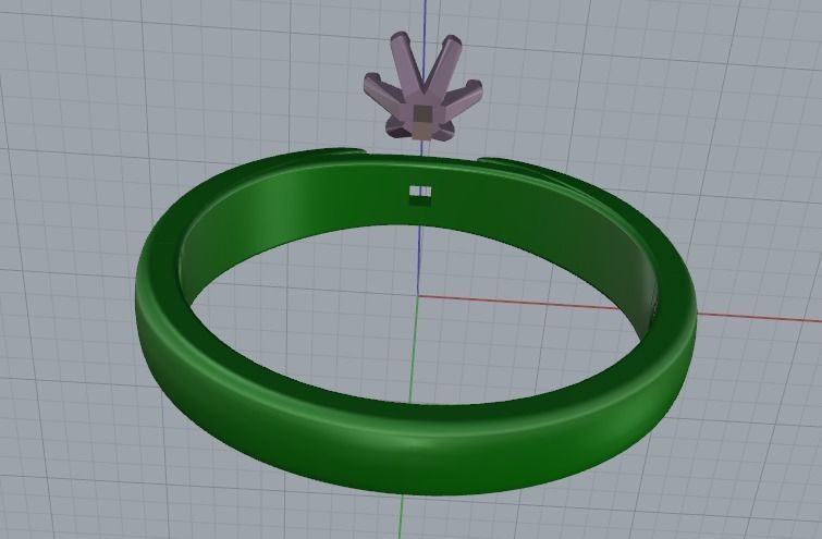 Soliter ring N012521 3D print model_4