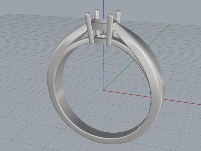 Soliter ring N012520 3D print model_3