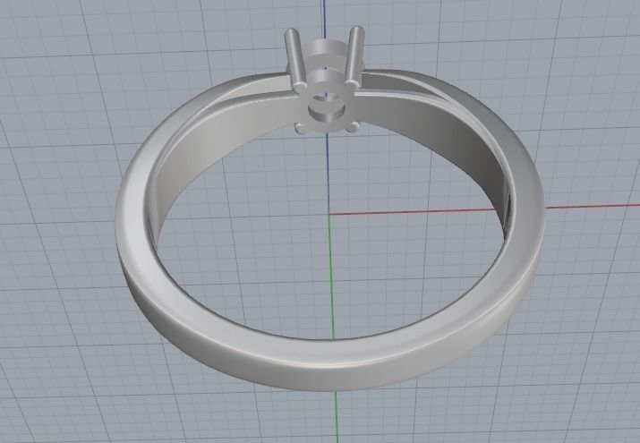 Soliter ring N012520 3D print model_4