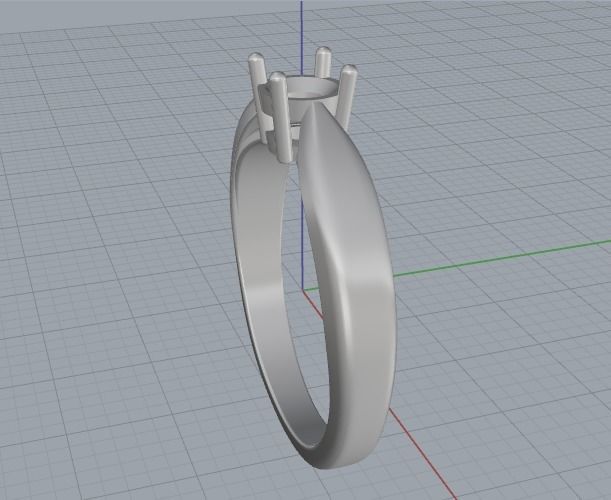 Soliter ring N012520 3D print model_5