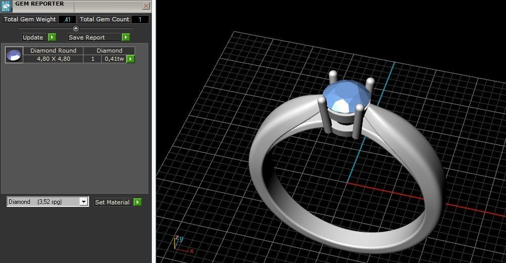 Soliter ring N012520 3D print model_9