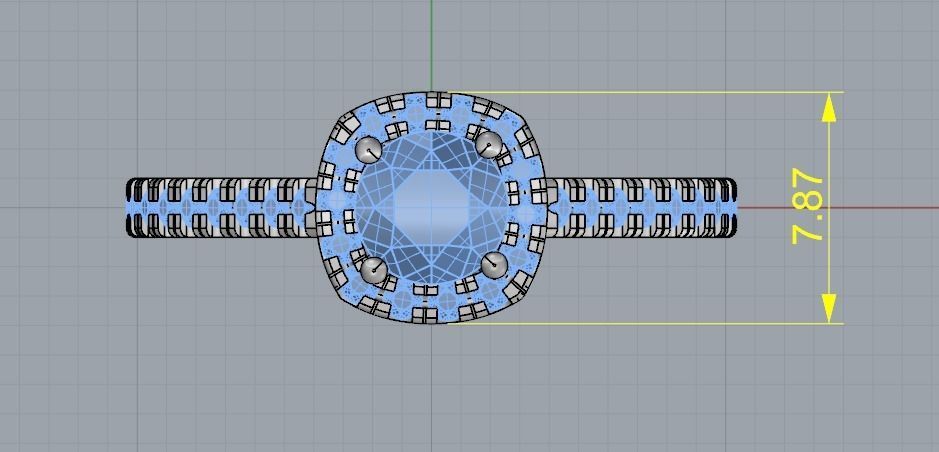 Soliter ring N012517 3D print model_7