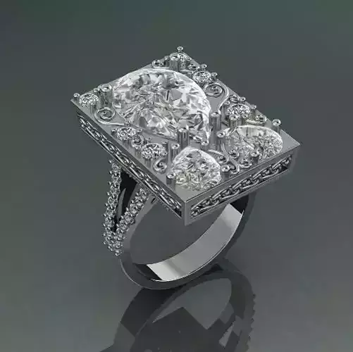 Ring with different stones N012513