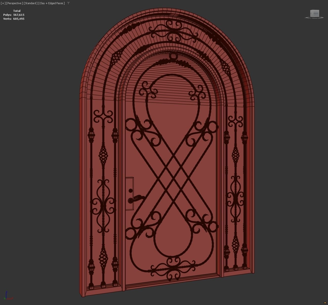 Forged Iron Gate 01 - PBR - 4k - Unwrapped 3D model_11