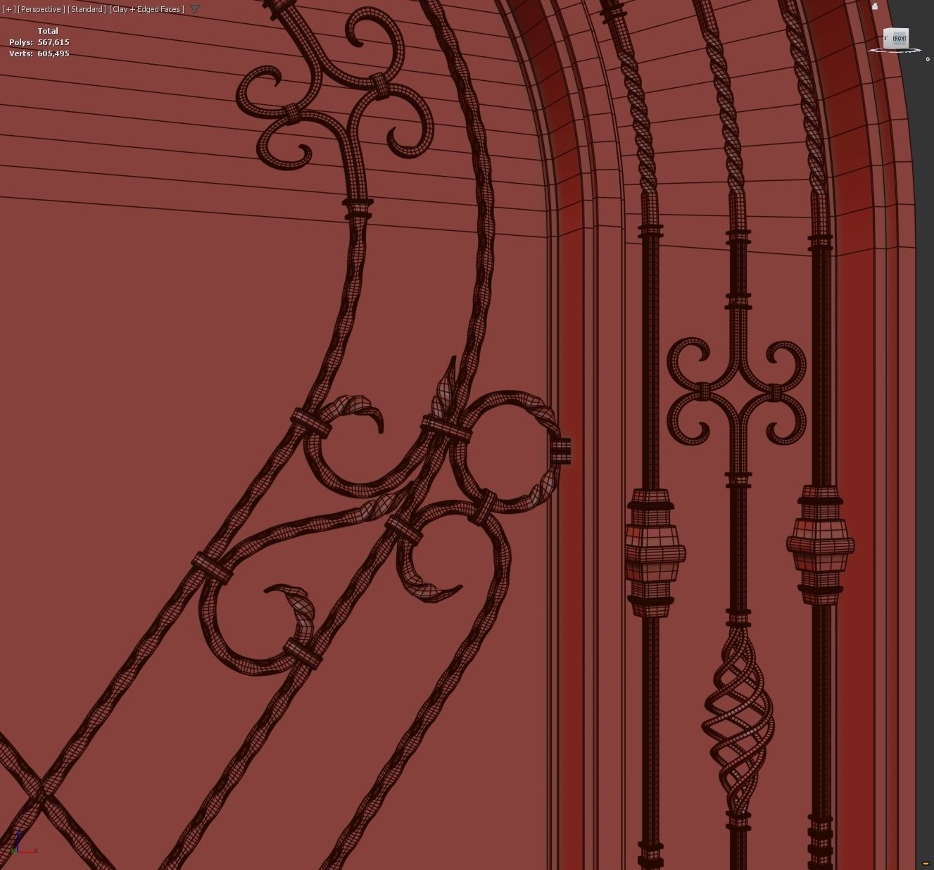 Forged Iron Gate 01 - PBR - 4k - Unwrapped 3D model_12