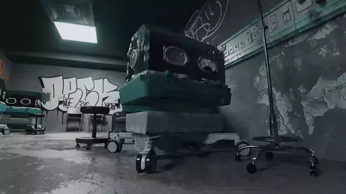 Incubator Room Graffity Concept Low-poly 3D model
