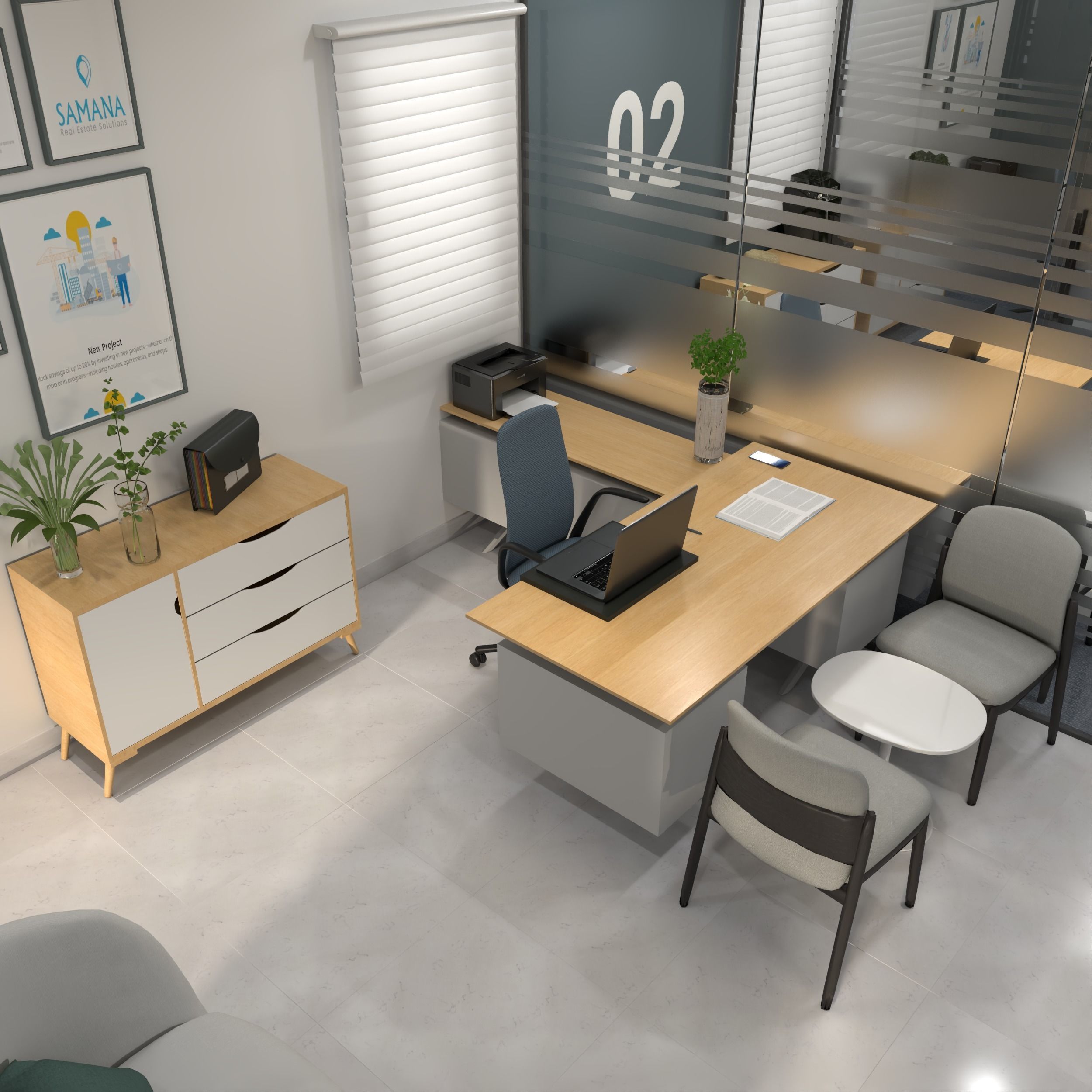 Offices project 3D model_2