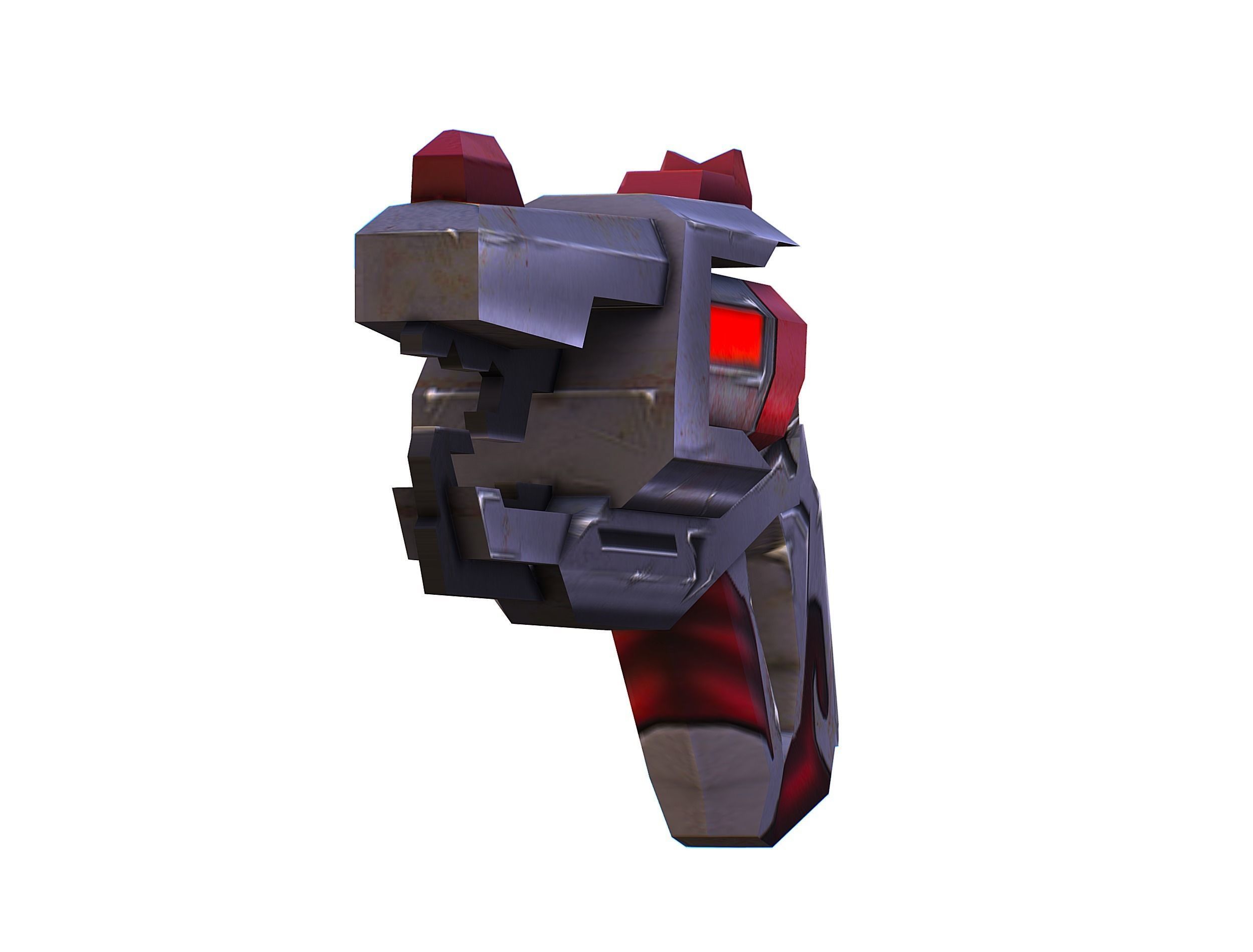 Cartoon Gun Blaster Barrel Nagan Nuff Pistol Revolver Cannon Low-poly 3D model_25