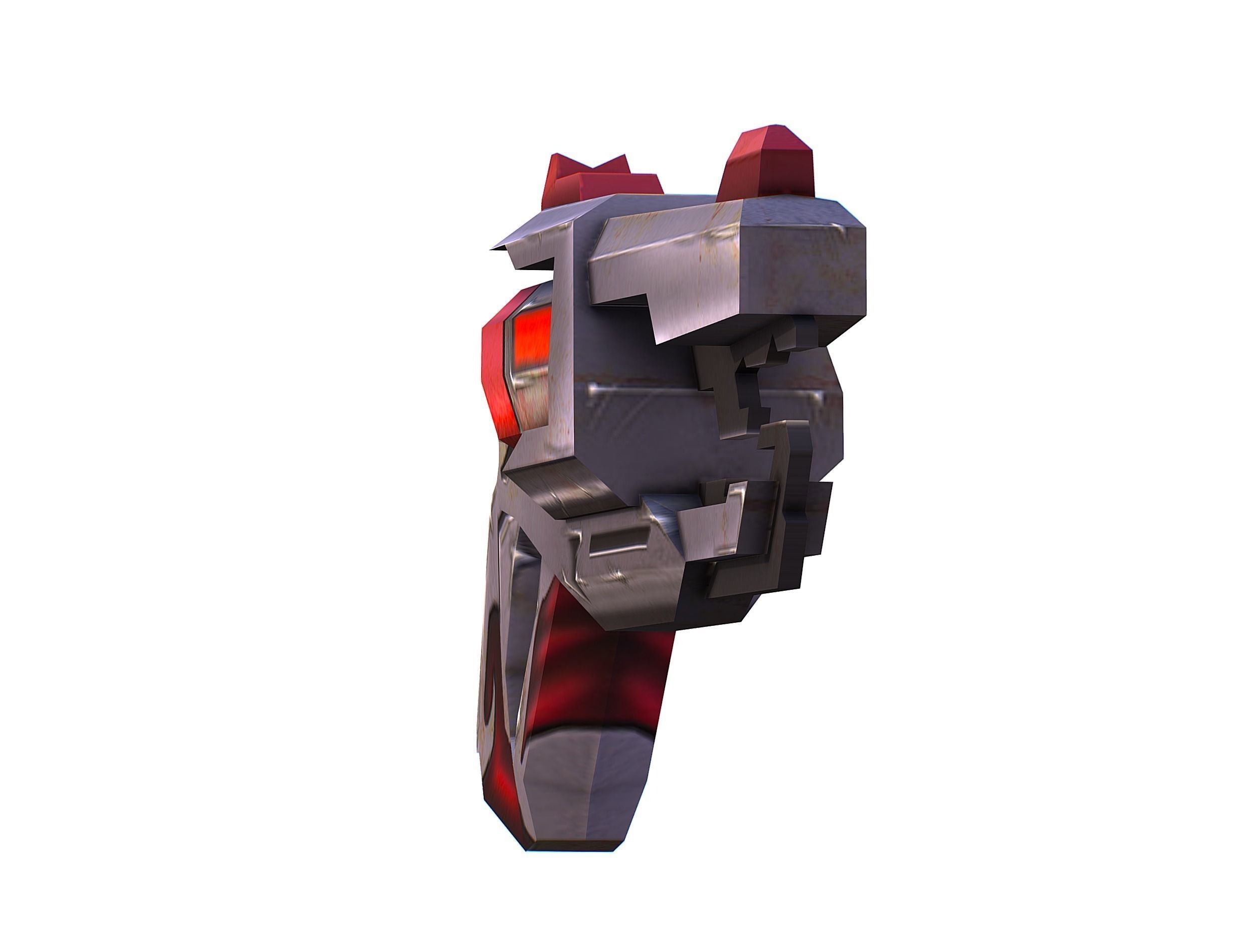 Cartoon Gun Blaster Barrel Nagan Nuff Pistol Revolver Cannon Low-poly 3D model_28