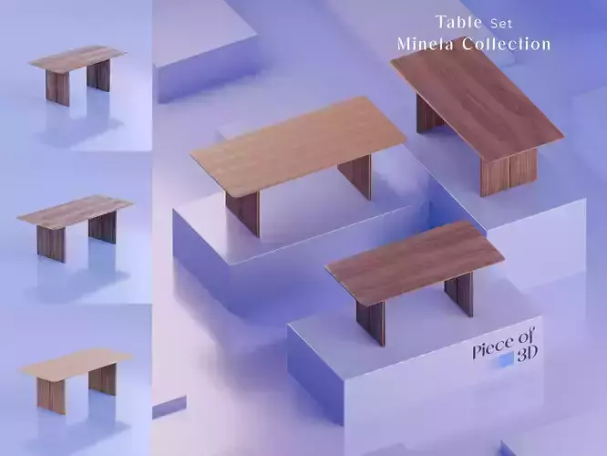 AMPM Collection Set -  Minela - Tables 3D model