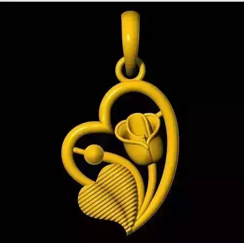 heart pendant 3dm file