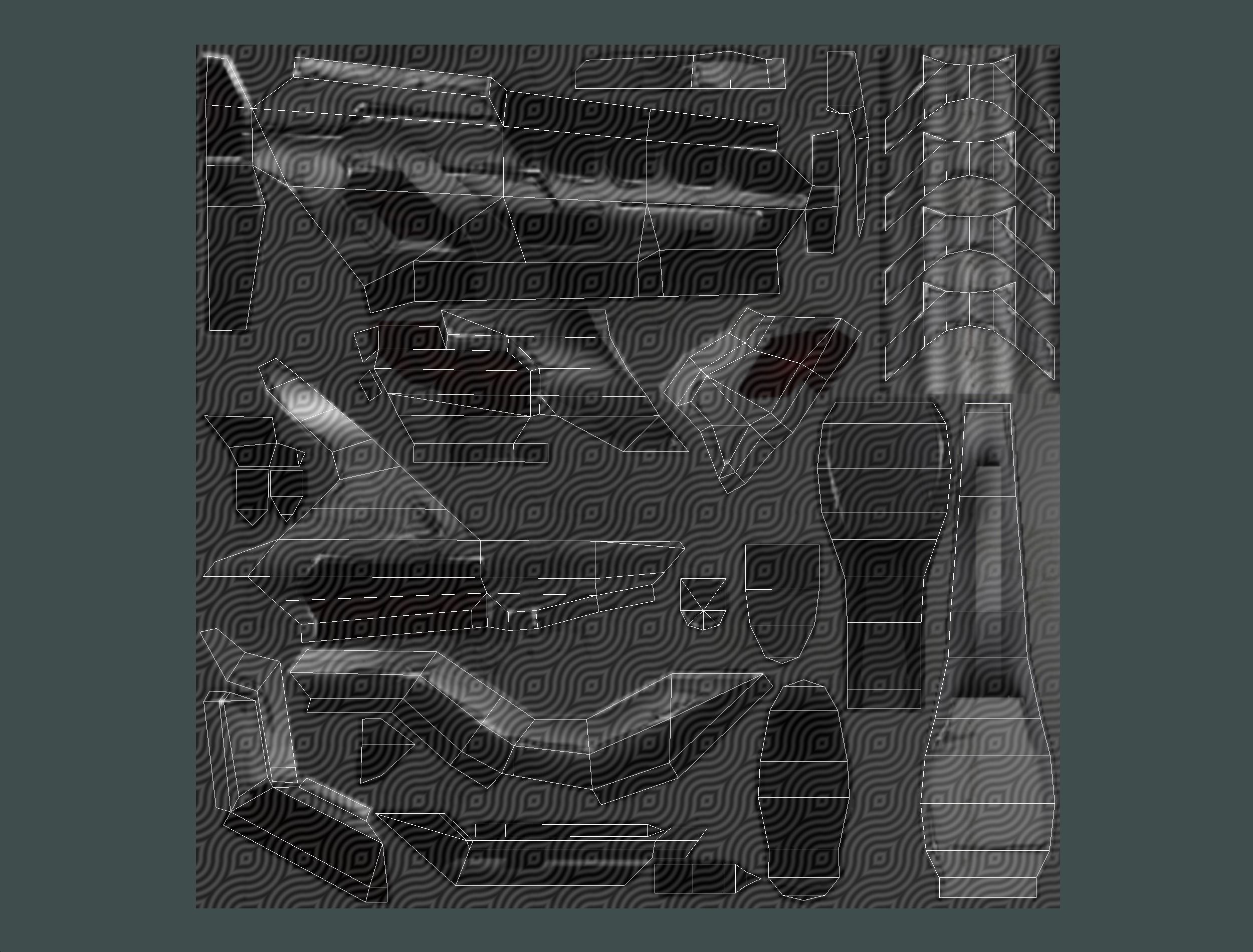 Assault rifle of the future weapon gun Nuff barrel blaster laser Low-poly 3D model_47