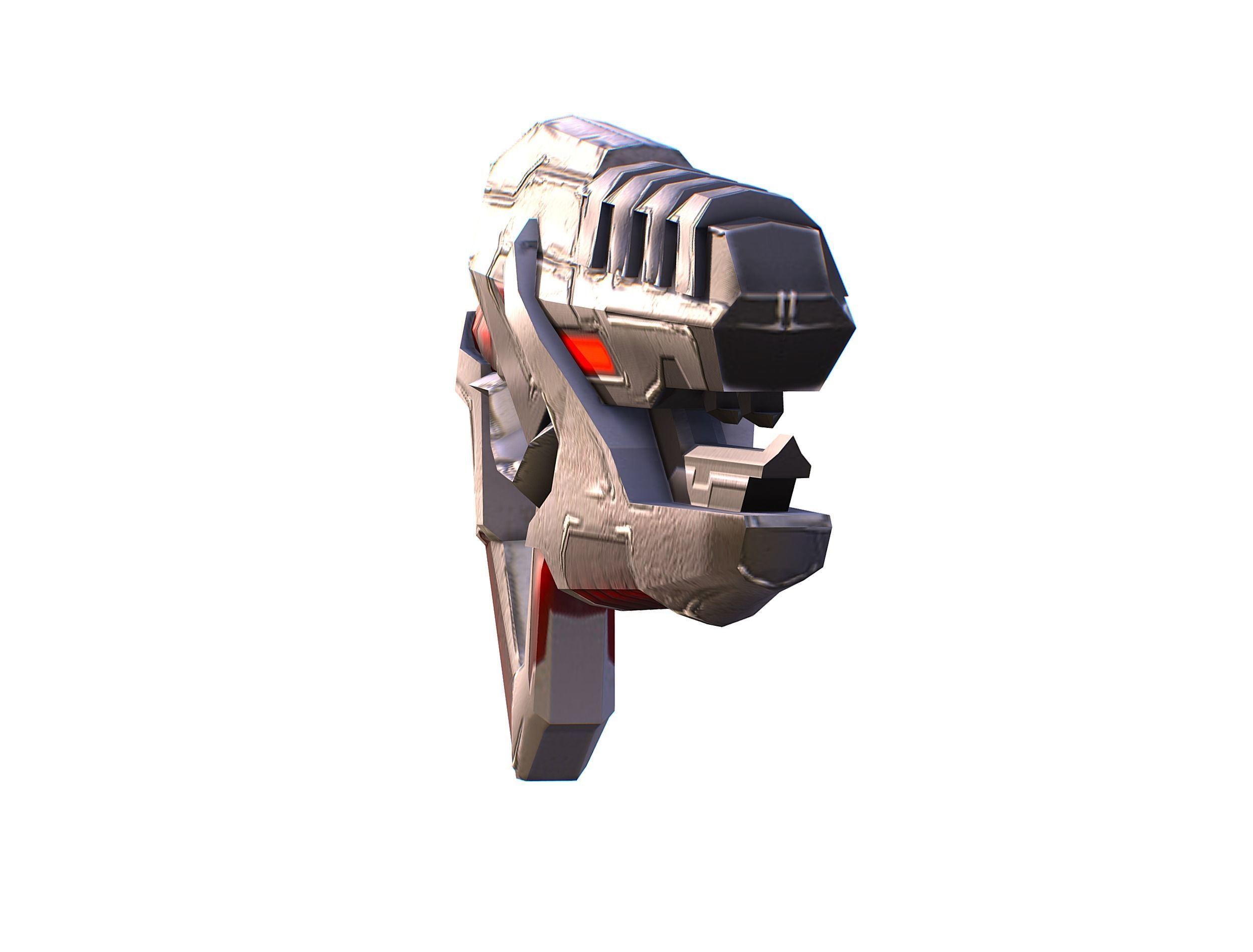 Assault rifle of the future weapon gun Nuff barrel blaster laser Low-poly 3D model_30