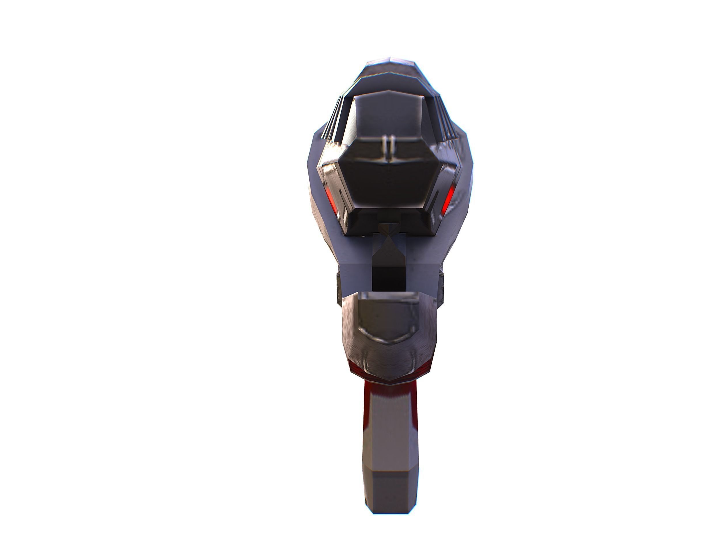 Assault rifle of the future weapon gun Nuff barrel blaster laser Low-poly 3D model_41