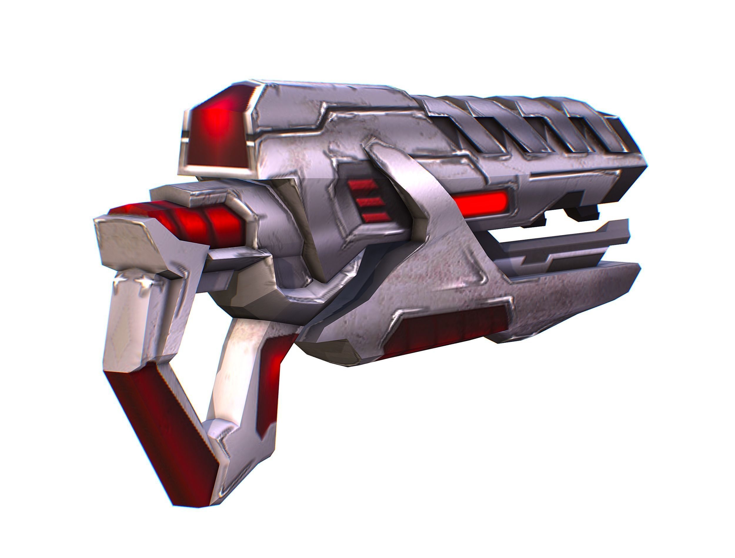 Assault rifle of the future weapon gun Nuff barrel blaster laser Low-poly 3D model_8