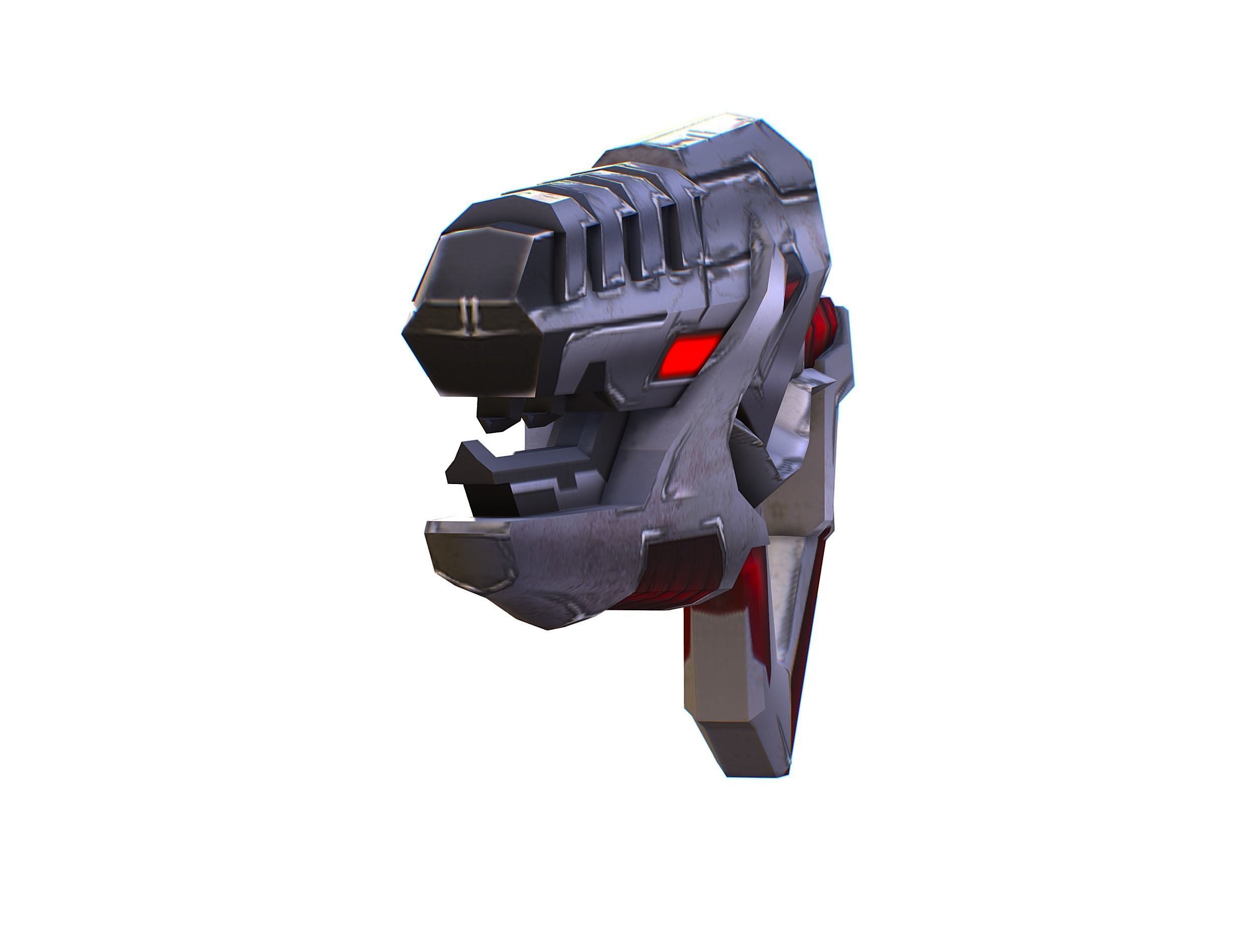 Assault rifle of the future weapon gun Nuff barrel blaster laser Low-poly 3D model_28