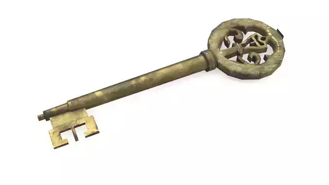 Low Poly Ornate Key