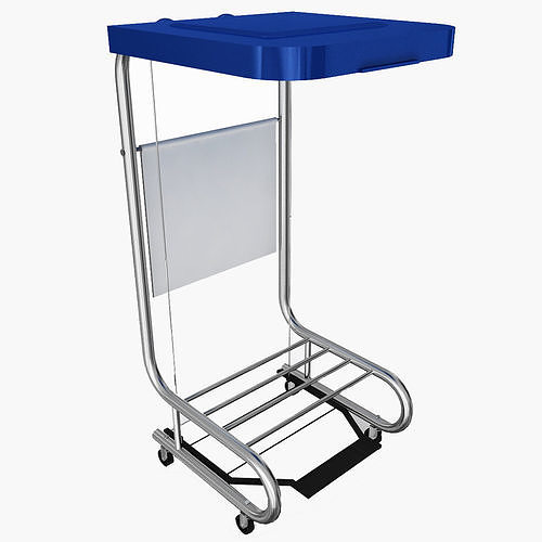 Mobile Hamper Stand Low-poly 3D model