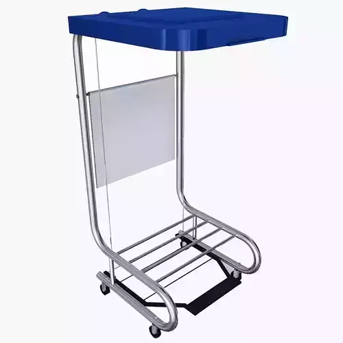 Mobile Hamper Stand Low-poly 3D model