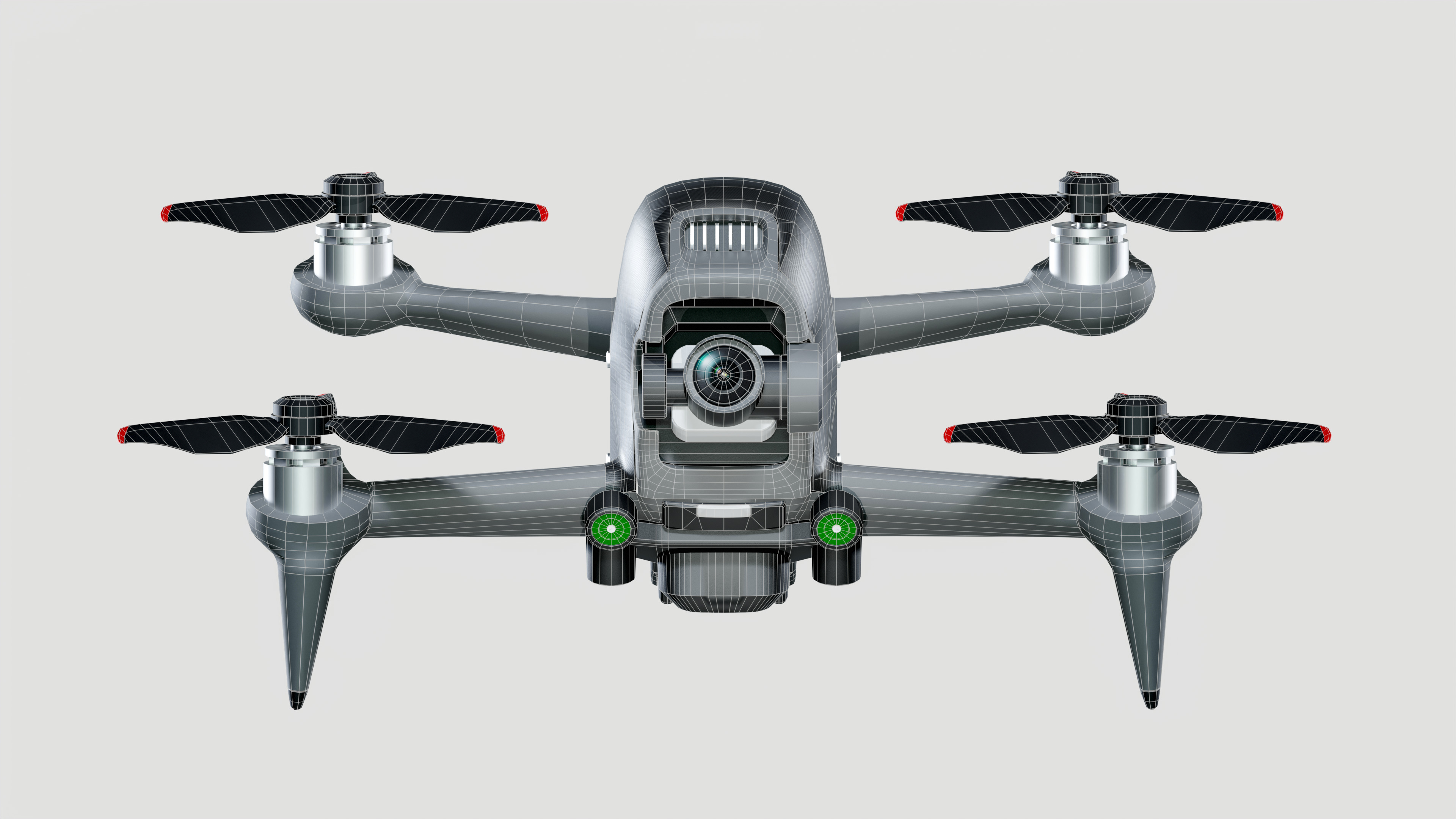 DJI FPV Drone Low-poly 3D model_1