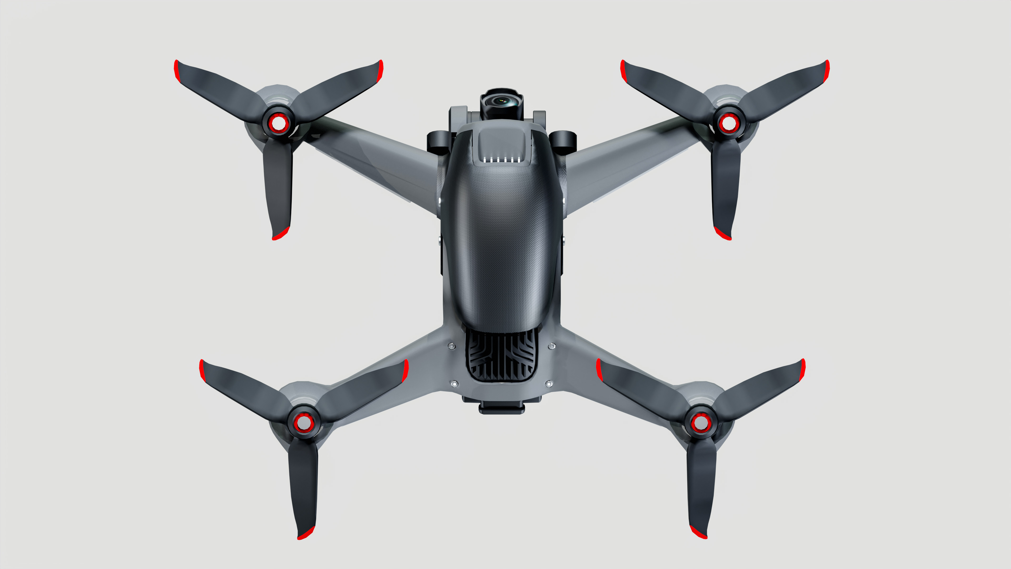 DJI FPV Drone Low-poly 3D model_6