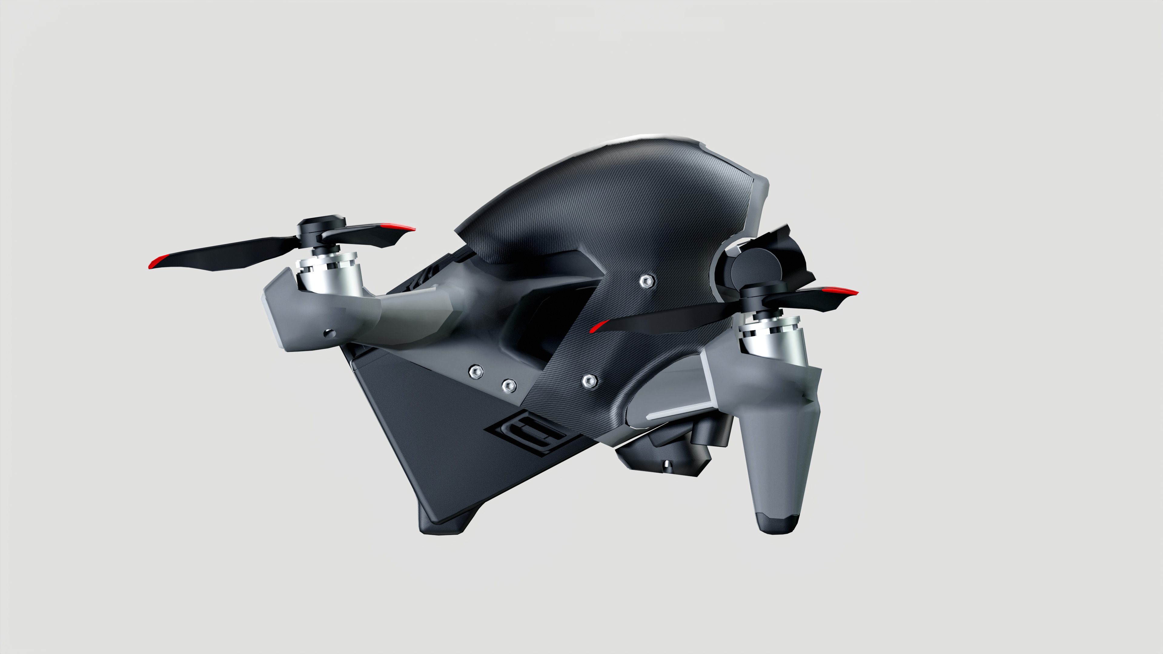 DJI FPV Drone Low-poly 3D model_2