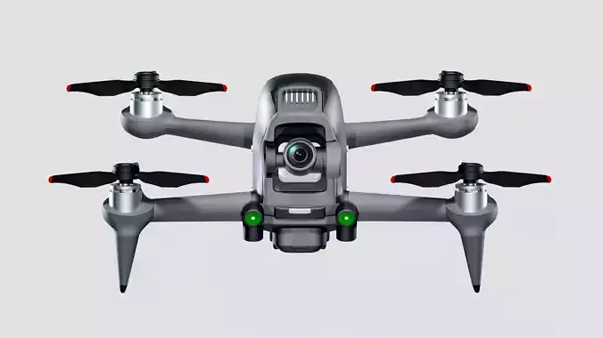 DJI FPV Drone Low-poly 3D model DJI FPV Drone Low-poly 3D model