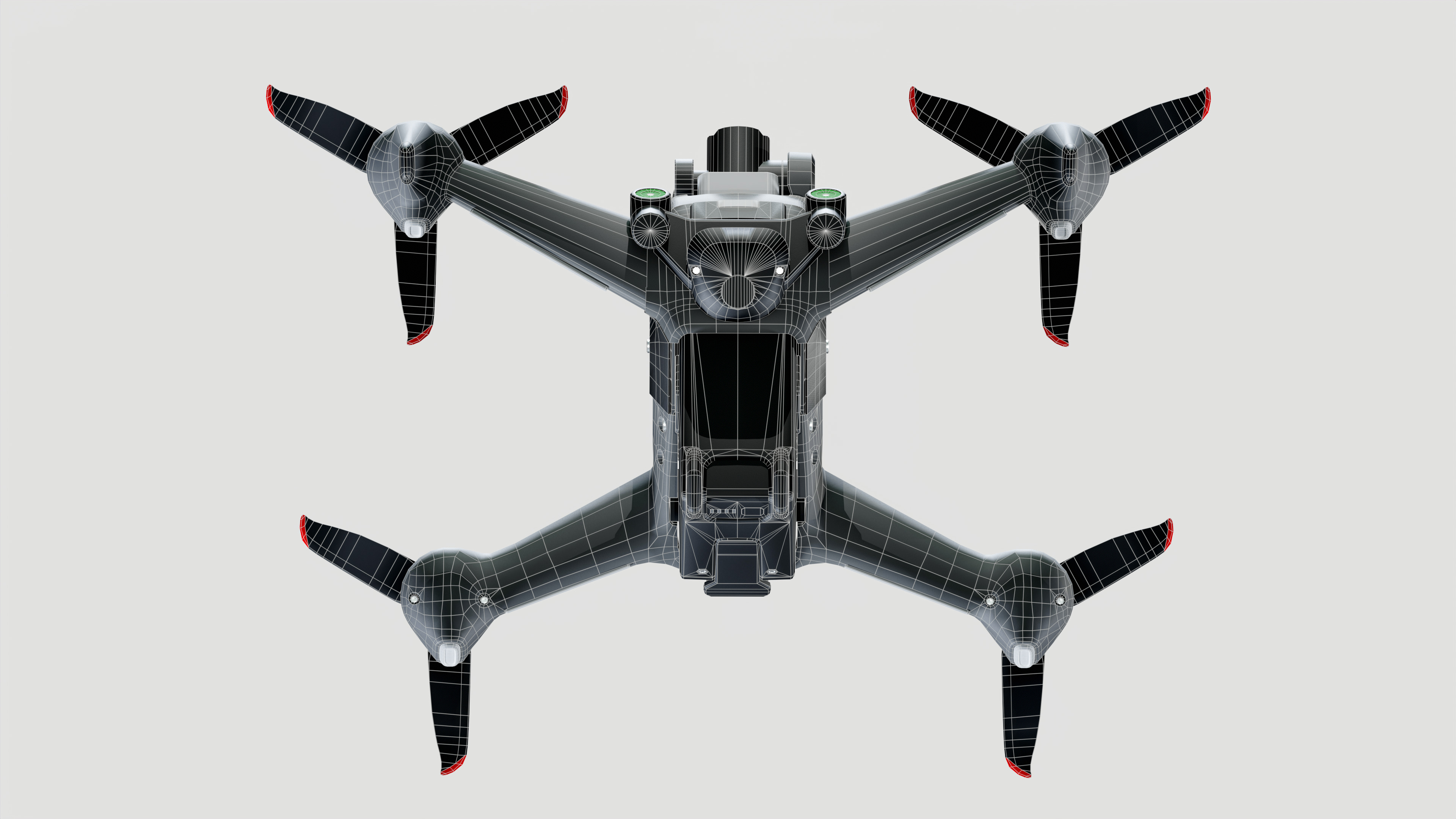 DJI FPV Drone Low-poly 3D model_9