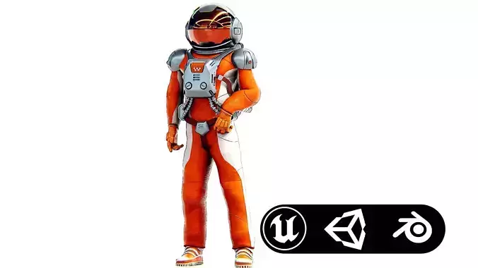 ASTRONAUT V-4  Rigged for Unreal Engine - Unity - MIXAMO 